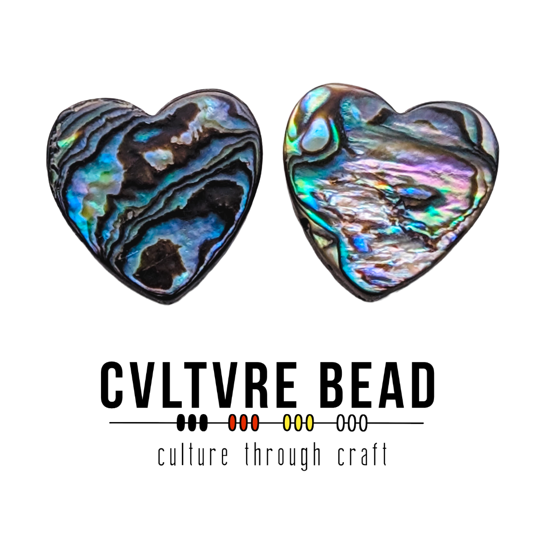 Abalone Hearts - 15mm - 2pcs